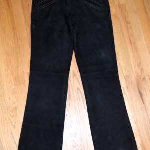 catherine Malandrino black suede Leather pants