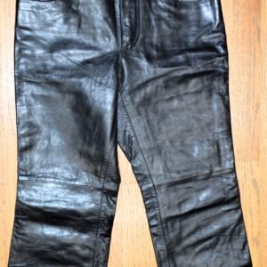 Ladies Gap Black Leather Boot Cut Pants