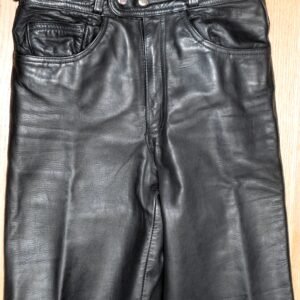 Womens Black Leather Pants